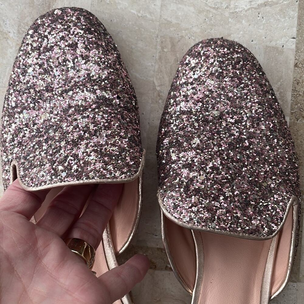 Kate Spade glittery slides.
